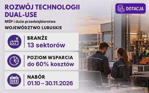 Dotacje na rozwój technologii dual-use (Lubuskie)