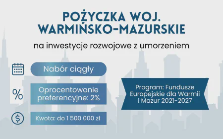 Pożyczka na inwestycje rozwojowe z umorzeniem – Warmińsko-Mazurskie