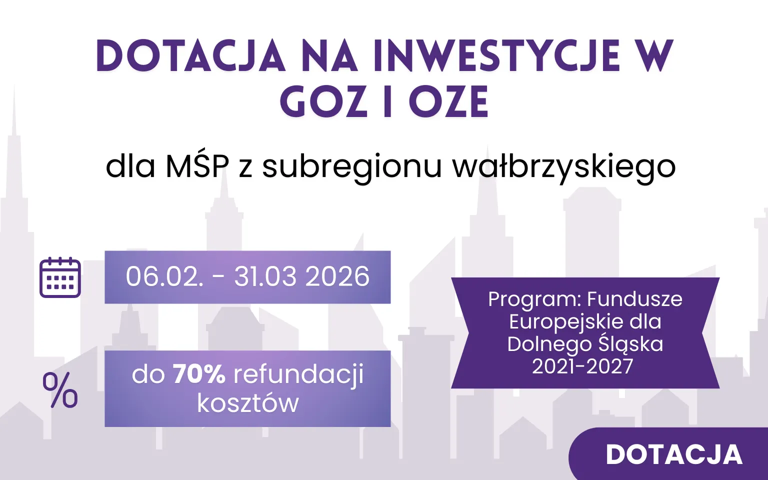 Dotacja na GOZ i OZE – Subregion Wałbrzyski