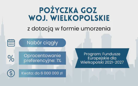 Pożyczka GOZ z dotacją (umorzeniem) – Wielkopolskie