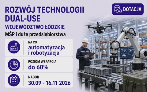 Dotacje na rozwój technologii dual-use (Łódzkie)