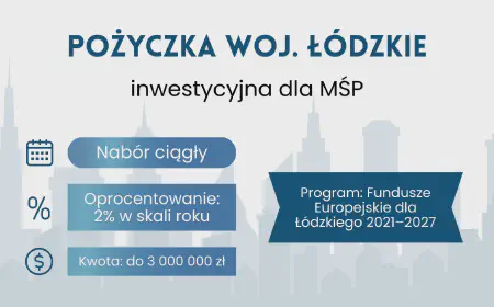 Pożyczka inwestycyjna dla MŚP – Łódzkie