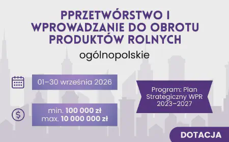 Przetwórstwo i wprowadzanie do obrotu produktów rolnych – wsparcie inwestycyjne dla MŚP