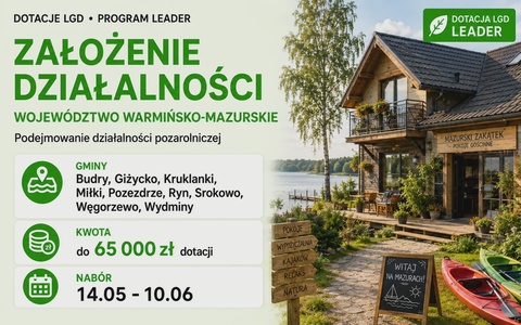 LGD Założenie działalności (Warmińsko-mazurskie)